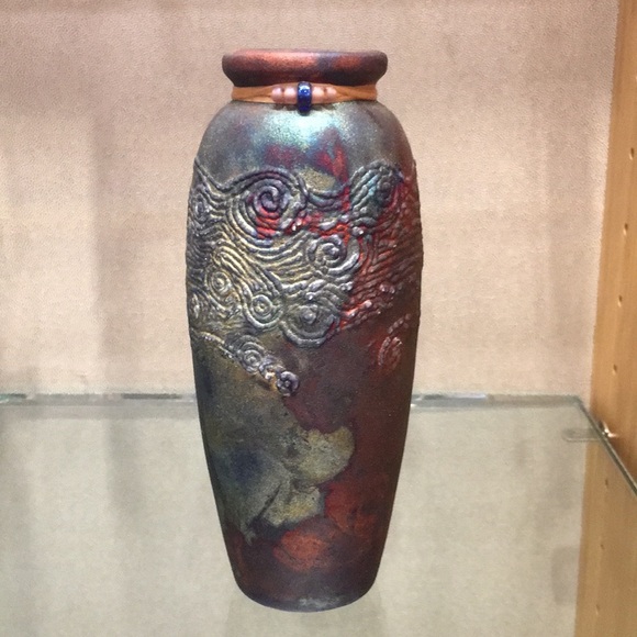 Starry night raku pottery - Picture 1 of 7